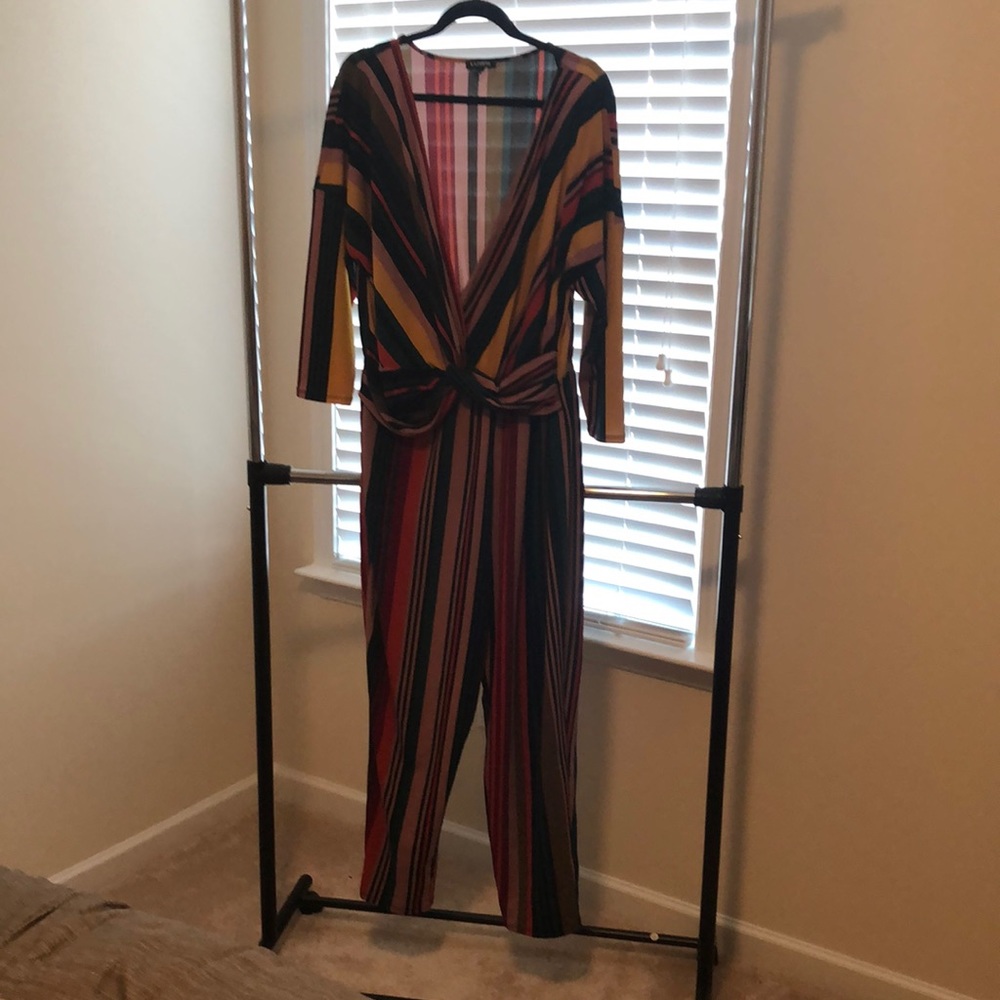Express striped jumpsuit